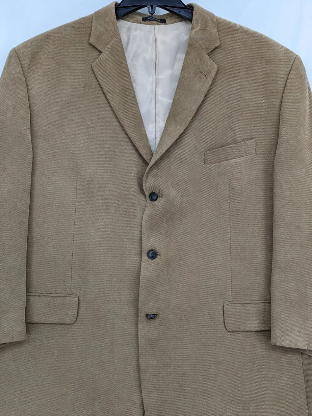 Calvin Klein Klein Brown Sport Coat Blazer Three Button Corduroy Corporate 50R